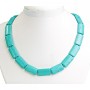 Turquoise Beads with Veins Rectangle 15x25mm, length 48cm