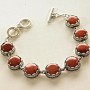 Clearance. Aventurine "Golden Sand" Bracelet, Prong Setting, Round Stones 7 pcs, 15 & 14mm Alternating, Length 18-21cm