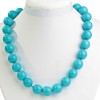 Necklace blue Turquoise (single) bead 16mm, length 48cm