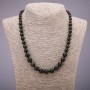 Natural Stone Necklace Sunstone Obsidian Smooth Bead Ball 6-10mm Diameter, 50cm Length
