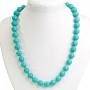 Green Turquoise Beads with Veins, 12mm Round, 46 cm Length