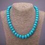 Turquoise Beads Smooth Rondelle, diameter 12x9(±)mm, length 45cm