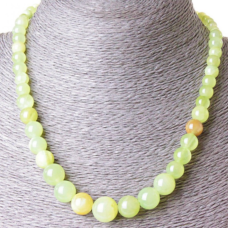 Onyx Bead Necklace, Graduated 6–14 mm Beads, 47 cm Length, No Clasp