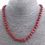 Aventurine Necklace (Synthetic) "Golden Sand", faceted bead 8mm, length 48cm