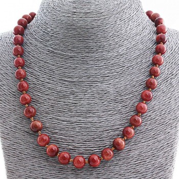 Aventurine Necklace (synthetic) "Golden Sand", bead 10mm, length 50(±)cm