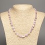 Kunzite Necklace Natural Stone Bead Tumbled, 10x8mm, length 48cm