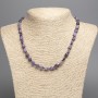 Charoite Bead Necklace Natural Stone Tumbled, 10x7mm ±, Length 49cm ±