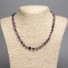 Charoite Necklace with Natural Stone Cabochon, 8x7 mm diameter, approx. 50 cm length
