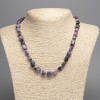 Charoite Necklace, natural stone cabochon, diameter 10x8 mm ±, length 50 cm ±