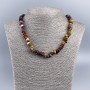 Jasper Moss Mukait Bead Necklace, tumbled nuggets, diameter 8x5mm, length 48cm