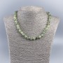 Prehnite Beads Cubed, Brushed Cubes 8mm, 48cm Length