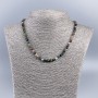 Natural Tourmaline Necklace Cube-Caceted Beads, 5mm dia., 48cm length