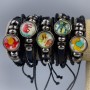Eco Leather Bracelet 'Elephants Assorted' adjustable 1pc