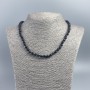 Necklace made of stone (synthetic) Blue Aventurine Sand Smooth Bead 6mm diameter ±, length 48cm ±
