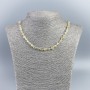 Rutilated Quartz Necklace (Hair Quartz) natural 6–7 mm beads, approx 50 cm long