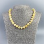 Necklace made of Citrine - opaque smooth beads, diameter 10.5 mm, length 48 cm