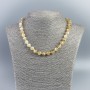 Necklace made of natural citrine, smooth round beads, diameter 8.5mm, length 48 cm
