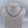 Choker Necklace Made of Natural Pearl (Toned) Dark Lavender Smooth Rondelle, 4x2 mm, length 48 cm