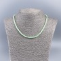 Mother-of-Pearl Necklace-Choker (tinted) mint smooth rondelle, diameter 4×2 mm, length 48 cm