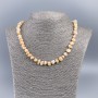 Necklace made of natural mother-of-pearl (toned) carrot shard, diameter 8mm ±, length 50cm ±