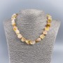 Unprocessed Citrine Necklace, natural nugget, diameter 12×15 mm±, length 45 cm±