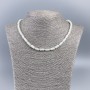 Necklace made of natural white mother-of-pearl, cylinder, 5×10 mm, length 50 cm