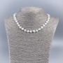 Necklace made of natural white mother-of-pearl cross shapes, diameter 8x8x3 mm, length 50 cm