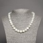 Adularia Natural Stone Necklace, Smooth Round Beads, 10mm diameter, ~45cm length