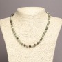Necklace of Natural Stone Green Jasper Smooth Beads, 6mm diameter, length 45cm