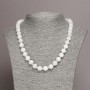 Adularia Bead Necklace, smooth round beads, 10mm diameter, length 45cm