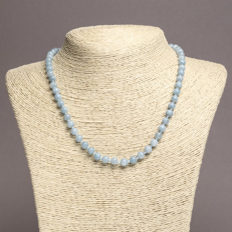 Aquamarine Beads Smooth Round 6mm Diameter ±, Length 45cm ±