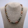Natural Jasper Bead Necklace with Smooth Round Beads, 10mm diameter, 46cm length +