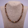 Natural Jasper Bead Necklace, smooth round beads 8mm (±), length 45 cm