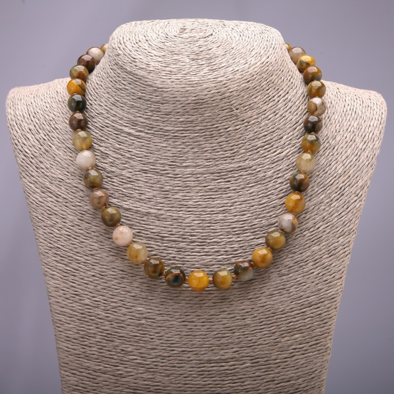 Petersite Bead Necklace with Smooth Round Beads, 10mm Diameter, 45cm Length
