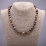 Natural Pietersite Bead Necklace, smooth round beads 10mm diameter, 45cm length