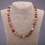 Mookaite Jasper Necklace, tumbled, 8×10 mm diameter, length 48 cm