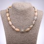 Jasper Picasso Beads Smooth Bicone, 10x19mm, 45cm Length