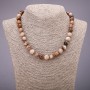 Jasper Beads Necklace, smooth round beads 10mm diameter, 45cm length