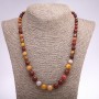 Jasper Mookaite Bead Necklace Smooth Ball Increasing Size, 6-8-10mm Diameters, 48cm Length