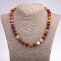Jasper Mookaite Bead Necklace, Smooth Round Beads 10mm Diameter, 48cm Length