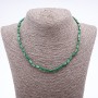 Green Pearl Necklace "Tube" 8x4mm, length 45-50cm