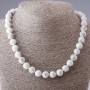 Howlite Bead Necklace, Smooth Round Beads, 10mm diameter (±), 45cm length