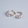 Xuping Café with 18K Gold Plating and White Crystals 12x4 mm +