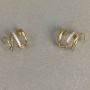 Triple Cafe Xuping 18K Gold Plating with White Crystals 10x8mm +
