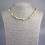 Beads Fossilized Coral Tumbled, diameter 9×7 mm ±, length 48 cm ±