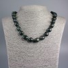 Seraphinite Necklace with Natural Seraphinite Gemstone Cabochon, 14x9 mm, 50 cm length