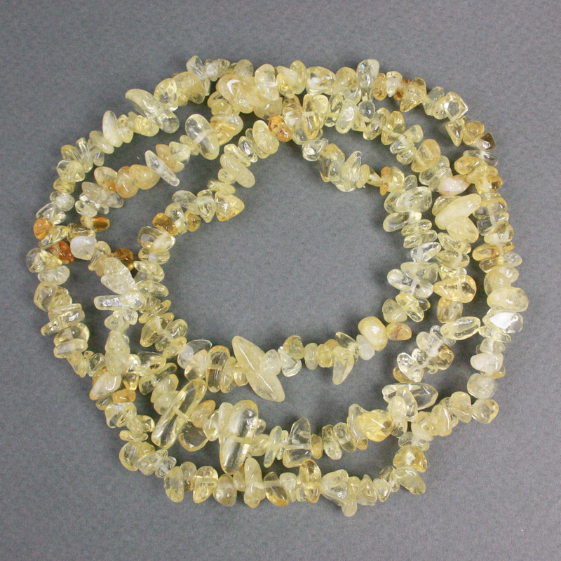 Citrine Beads on Thread - Chip 8x5mm, 80 cm length