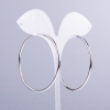 Xuping Hoop Earrings Rhodium, 2mm+-, diameter 53mm+
