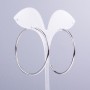 Xuping Hoop Earrings Rhodium, 2mm+-, diameter 53mm+