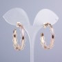 Earrings Xuping Hoop Earrings with Pattern Gold Plating 18K, thickness 8mm±, diameter 35mm±